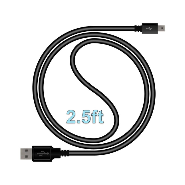 2.5FT Mini-USB Data Cable  to connect your camera to your PC/MAC. - ROVE Dash Cam