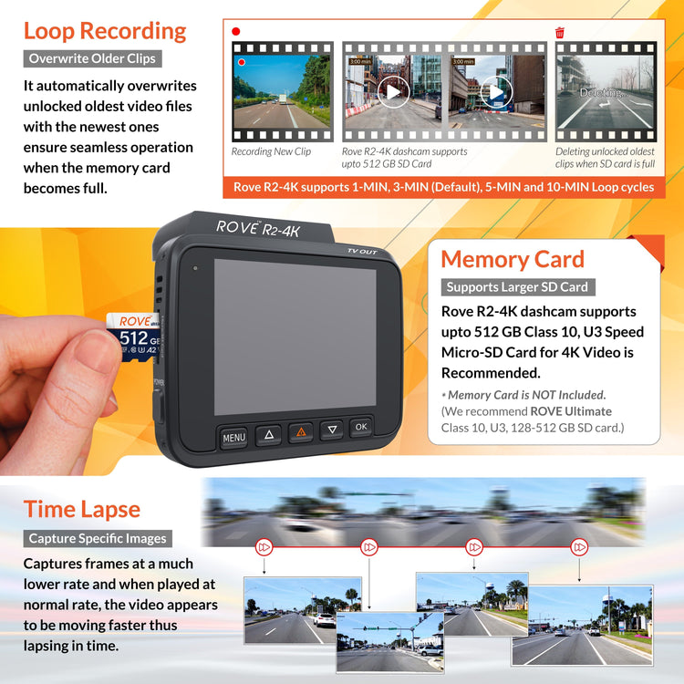 R2-4K Dash Cam | 256 GB Micro SD Bundle | GET $100 OFF + FREE 256 GB SD Card